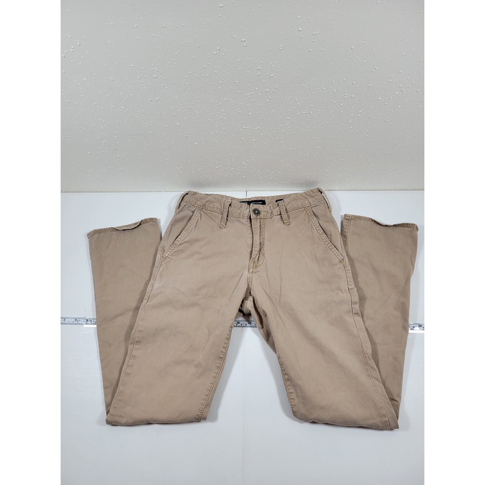 BKE Jake Straight Pants Mens 29x32 Tan Excellent Khaki Chino Stretch 0970